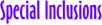 Special Inclusions