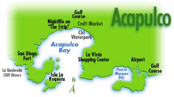 Map of Acapulco