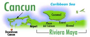 Cancun Riviera Maya Map