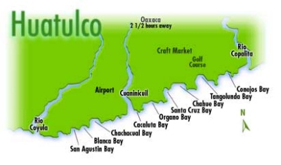 Map of Huatulco