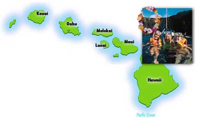 Hawaiian Islands Map