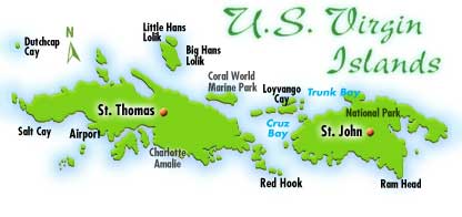 US Virgin Islands Map